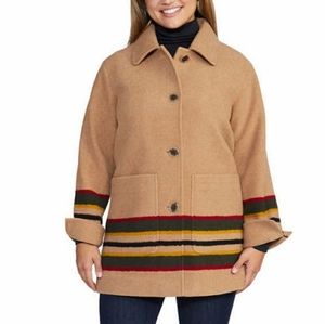 Pendleton Camel Stripe Coat